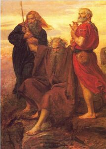Aaron and Hur holding up Moses' hands (Exodus 17)